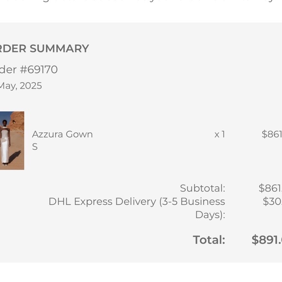 Eliya The Label white gown size Small S - Picture 3 of 3